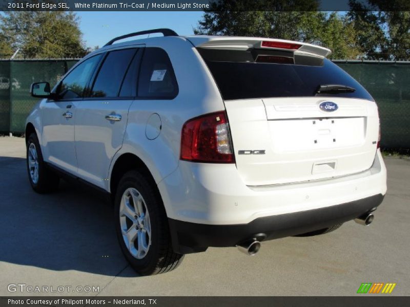 White Platinum Tri-Coat / Medium Light Stone 2011 Ford Edge SEL