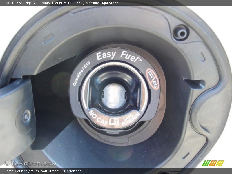 White Platinum Tri-Coat / Medium Light Stone 2011 Ford Edge SEL