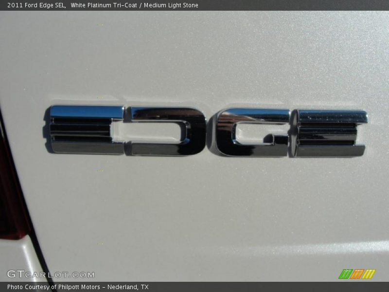 White Platinum Tri-Coat / Medium Light Stone 2011 Ford Edge SEL