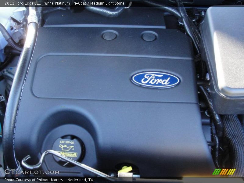 White Platinum Tri-Coat / Medium Light Stone 2011 Ford Edge SEL