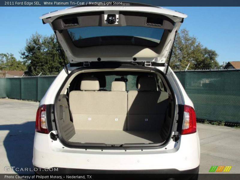White Platinum Tri-Coat / Medium Light Stone 2011 Ford Edge SEL