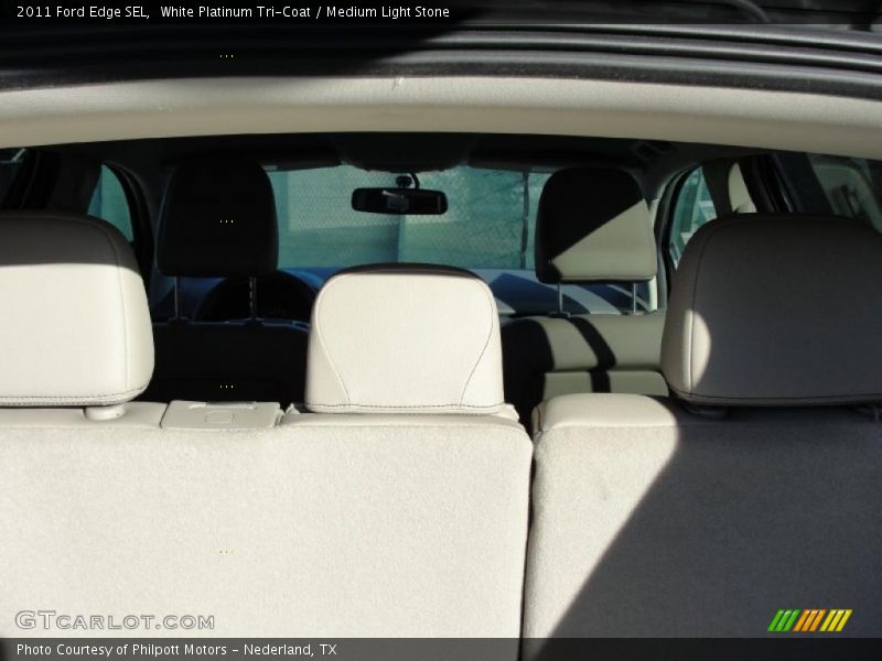 White Platinum Tri-Coat / Medium Light Stone 2011 Ford Edge SEL