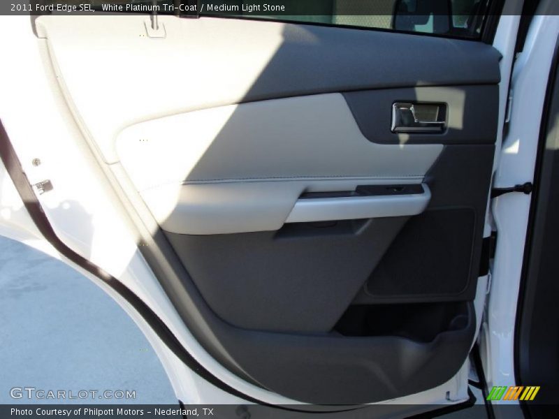 White Platinum Tri-Coat / Medium Light Stone 2011 Ford Edge SEL