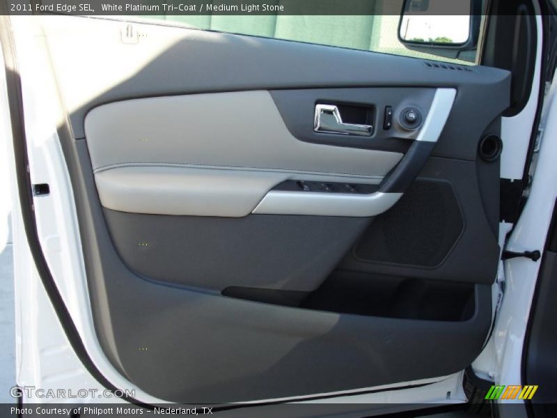 White Platinum Tri-Coat / Medium Light Stone 2011 Ford Edge SEL