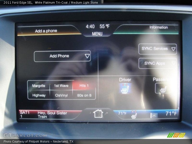 White Platinum Tri-Coat / Medium Light Stone 2011 Ford Edge SEL