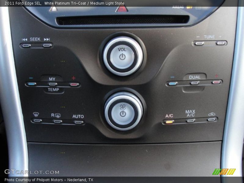White Platinum Tri-Coat / Medium Light Stone 2011 Ford Edge SEL