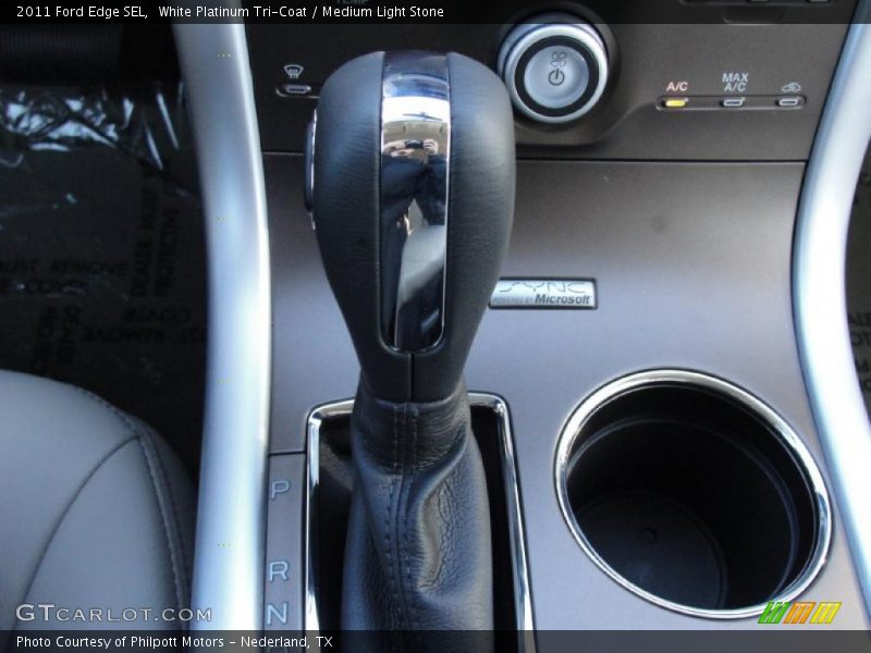 White Platinum Tri-Coat / Medium Light Stone 2011 Ford Edge SEL
