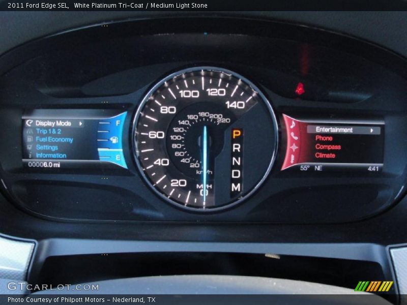 White Platinum Tri-Coat / Medium Light Stone 2011 Ford Edge SEL