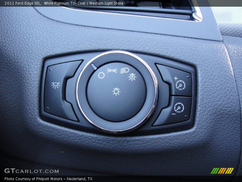 White Platinum Tri-Coat / Medium Light Stone 2011 Ford Edge SEL