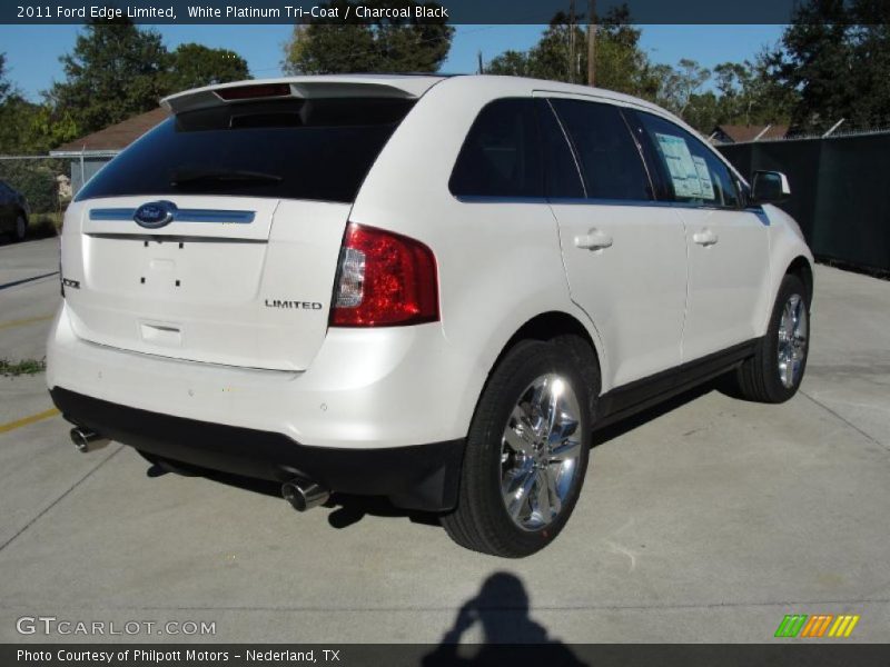 White Platinum Tri-Coat / Charcoal Black 2011 Ford Edge Limited