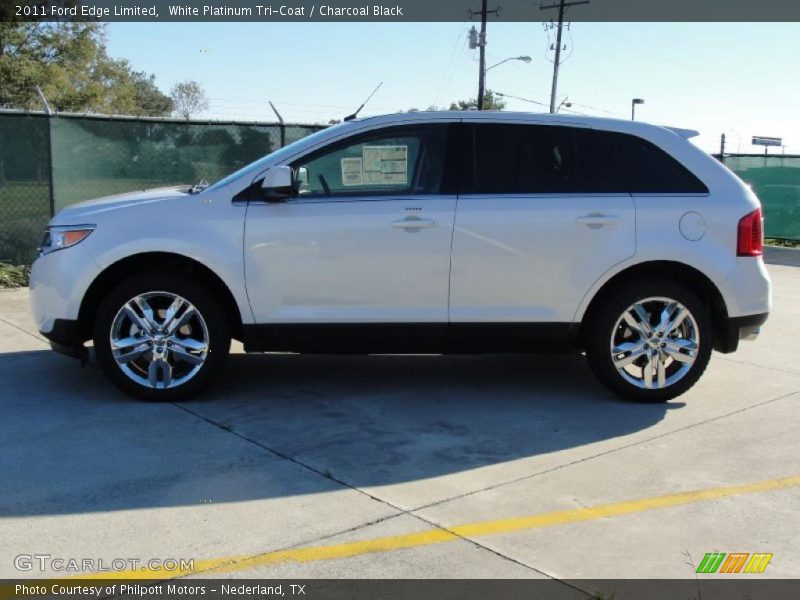 White Platinum Tri-Coat / Charcoal Black 2011 Ford Edge Limited