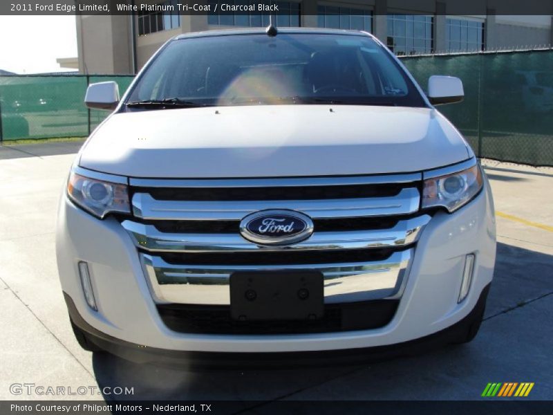 White Platinum Tri-Coat / Charcoal Black 2011 Ford Edge Limited