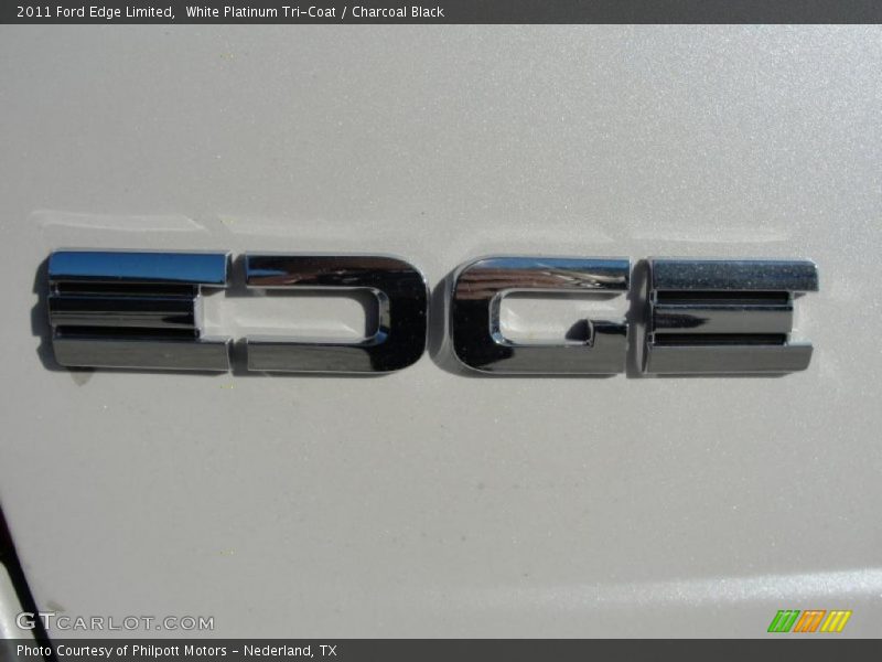White Platinum Tri-Coat / Charcoal Black 2011 Ford Edge Limited