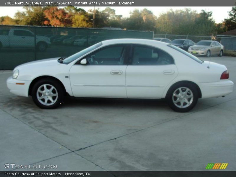 Vibrant White / Medium Parchment 2001 Mercury Sable LS Premium Sedan