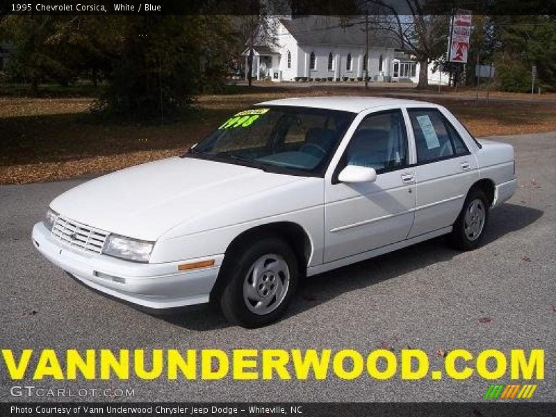 White / Blue 1995 Chevrolet Corsica