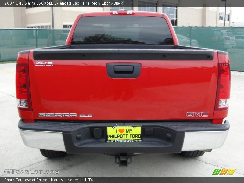 Fire Red / Ebony Black 2007 GMC Sierra 1500 SLE Extended Cab