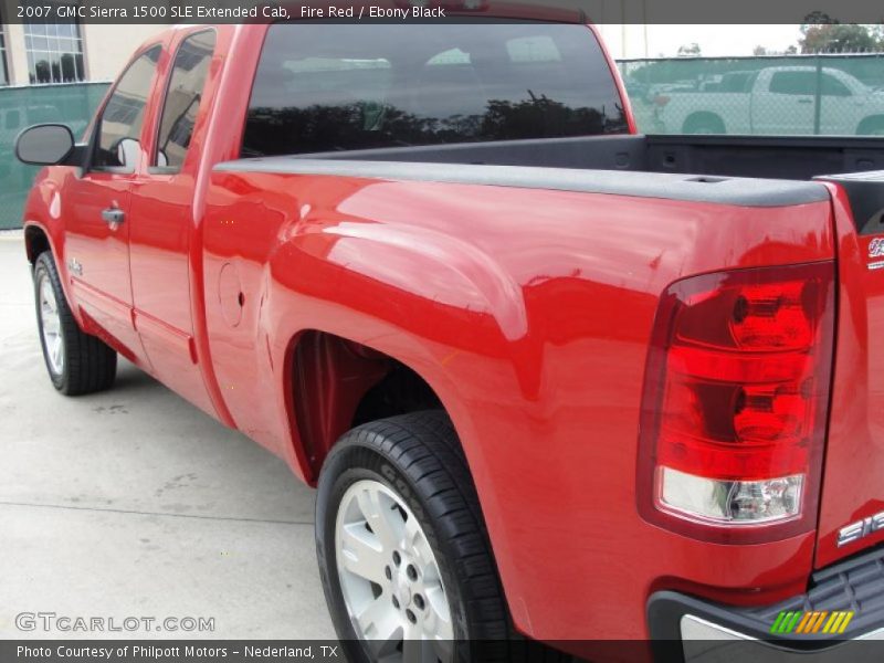 Fire Red / Ebony Black 2007 GMC Sierra 1500 SLE Extended Cab