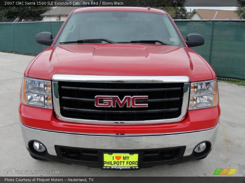 Fire Red / Ebony Black 2007 GMC Sierra 1500 SLE Extended Cab