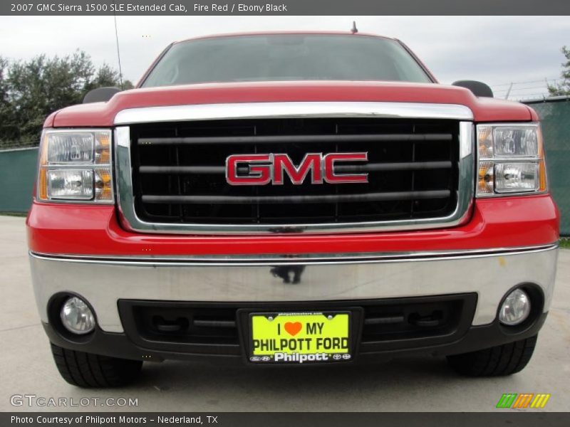 Fire Red / Ebony Black 2007 GMC Sierra 1500 SLE Extended Cab
