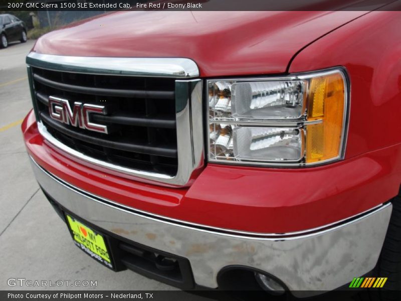 Fire Red / Ebony Black 2007 GMC Sierra 1500 SLE Extended Cab