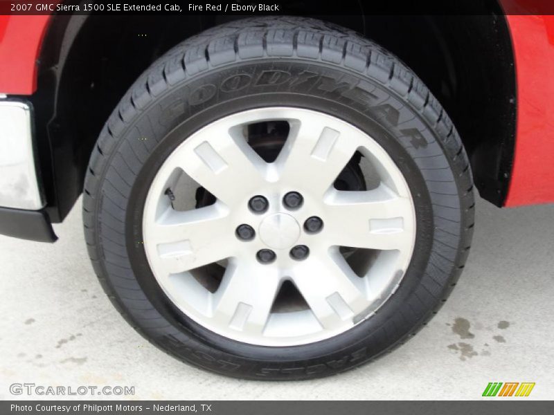 Fire Red / Ebony Black 2007 GMC Sierra 1500 SLE Extended Cab