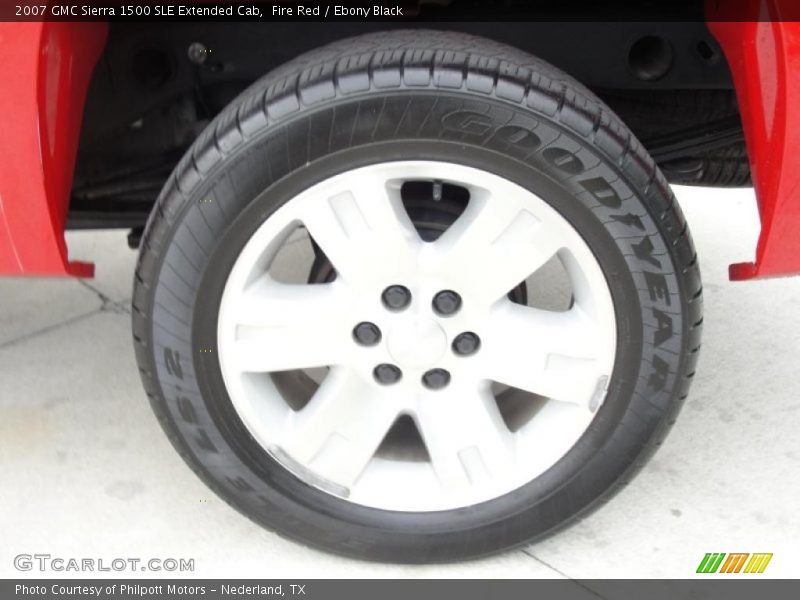 Fire Red / Ebony Black 2007 GMC Sierra 1500 SLE Extended Cab