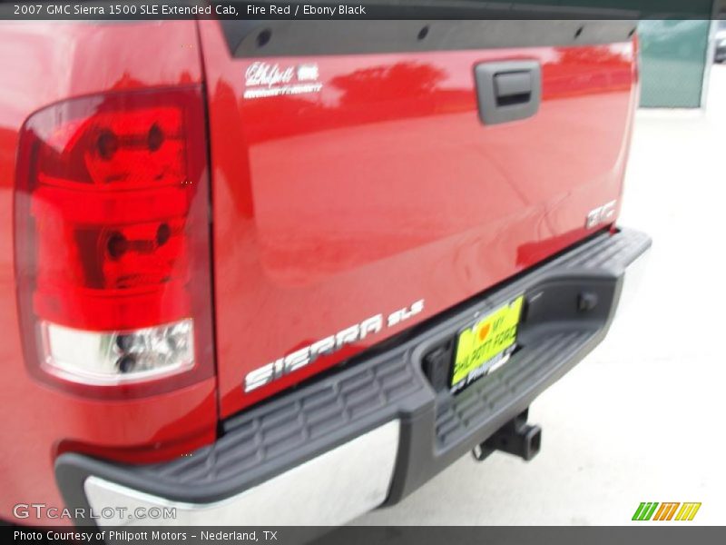 Fire Red / Ebony Black 2007 GMC Sierra 1500 SLE Extended Cab