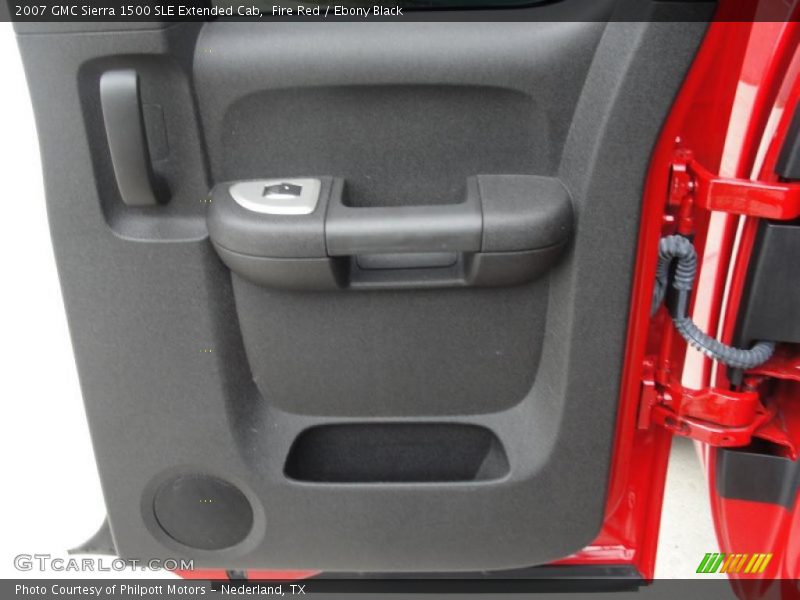 Fire Red / Ebony Black 2007 GMC Sierra 1500 SLE Extended Cab