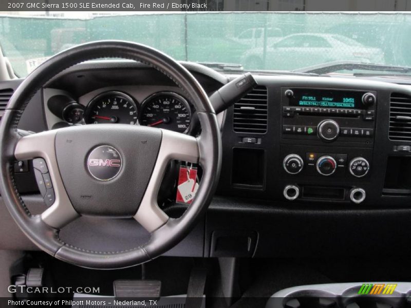 Fire Red / Ebony Black 2007 GMC Sierra 1500 SLE Extended Cab