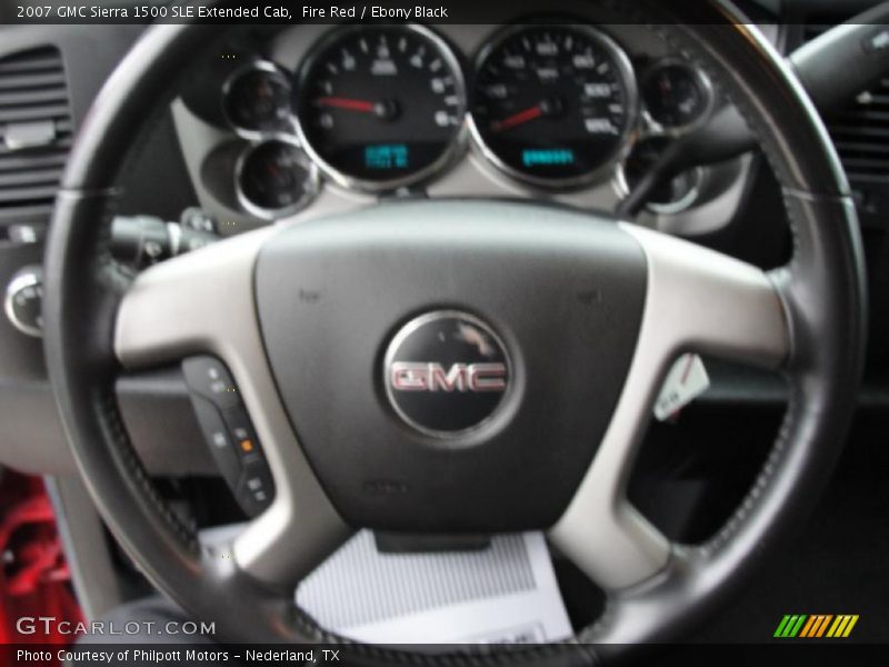 Fire Red / Ebony Black 2007 GMC Sierra 1500 SLE Extended Cab