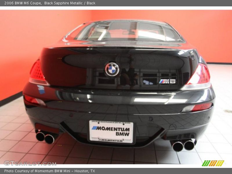Black Sapphire Metallic / Black 2006 BMW M6 Coupe