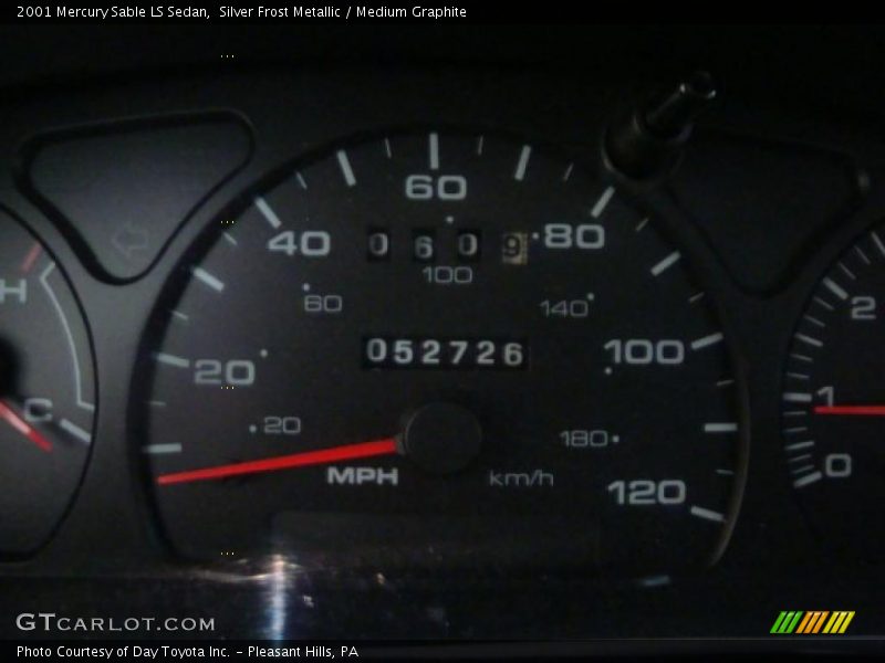 Silver Frost Metallic / Medium Graphite 2001 Mercury Sable LS Sedan