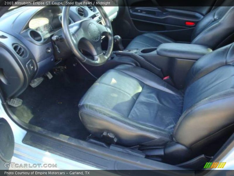Steel Blue Pearl / Midnight 2003 Mitsubishi Eclipse GT Coupe
