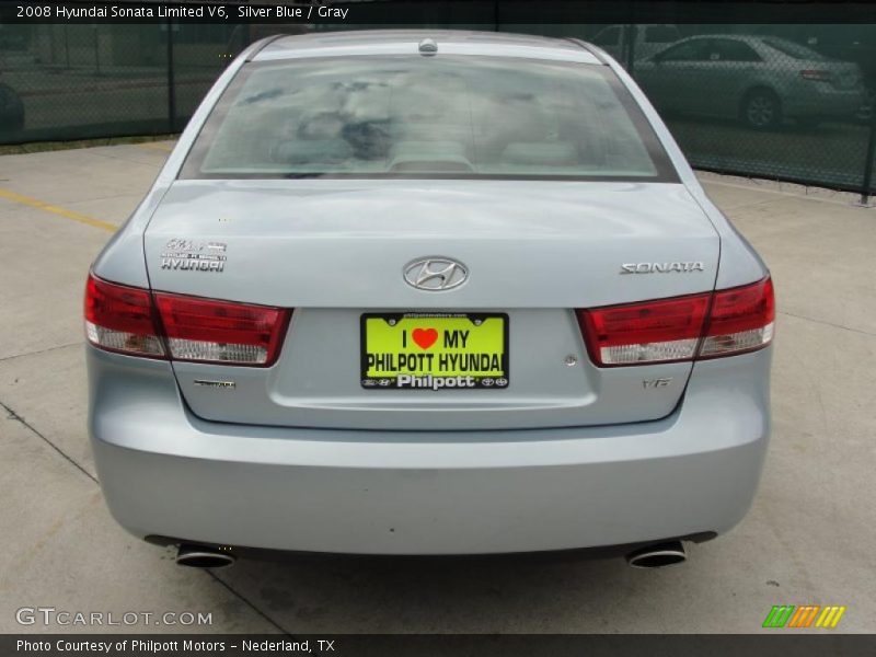 Silver Blue / Gray 2008 Hyundai Sonata Limited V6