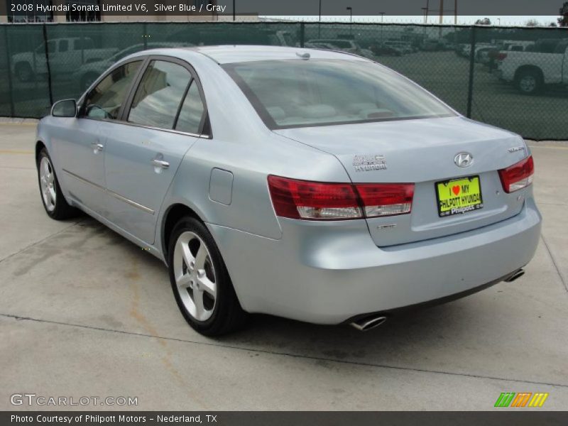 Silver Blue / Gray 2008 Hyundai Sonata Limited V6