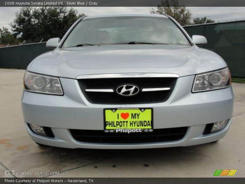 Silver Blue / Gray 2008 Hyundai Sonata Limited V6