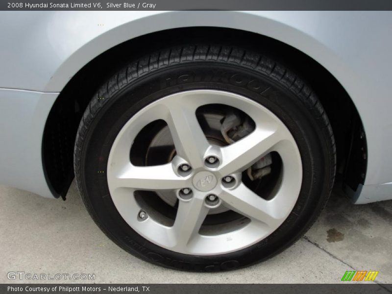 Silver Blue / Gray 2008 Hyundai Sonata Limited V6