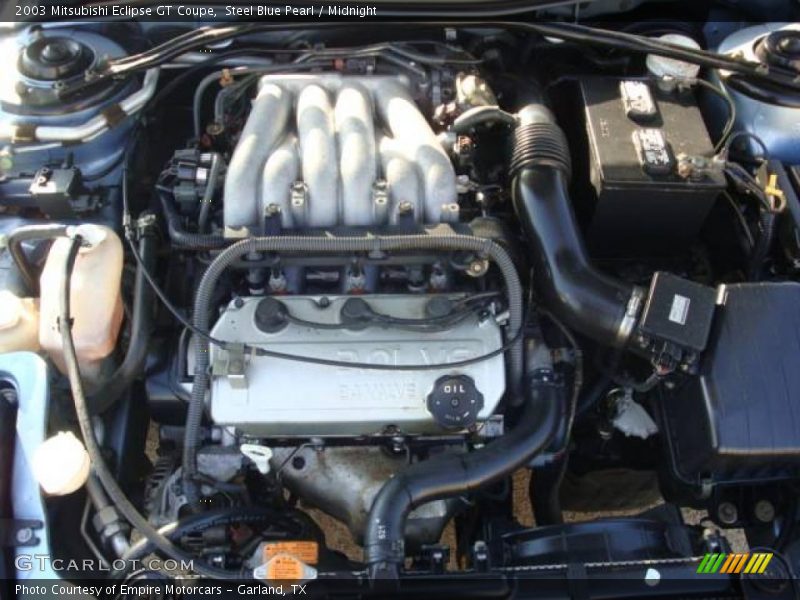 Steel Blue Pearl / Midnight 2003 Mitsubishi Eclipse GT Coupe