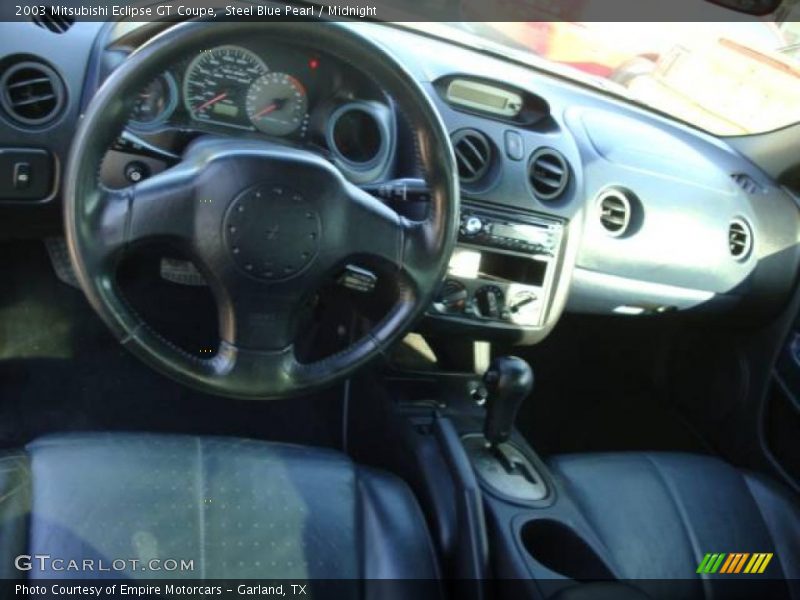 Steel Blue Pearl / Midnight 2003 Mitsubishi Eclipse GT Coupe