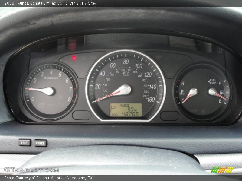 Silver Blue / Gray 2008 Hyundai Sonata Limited V6