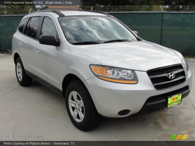 Bright Silver / Gray 2009 Hyundai Santa Fe GLS