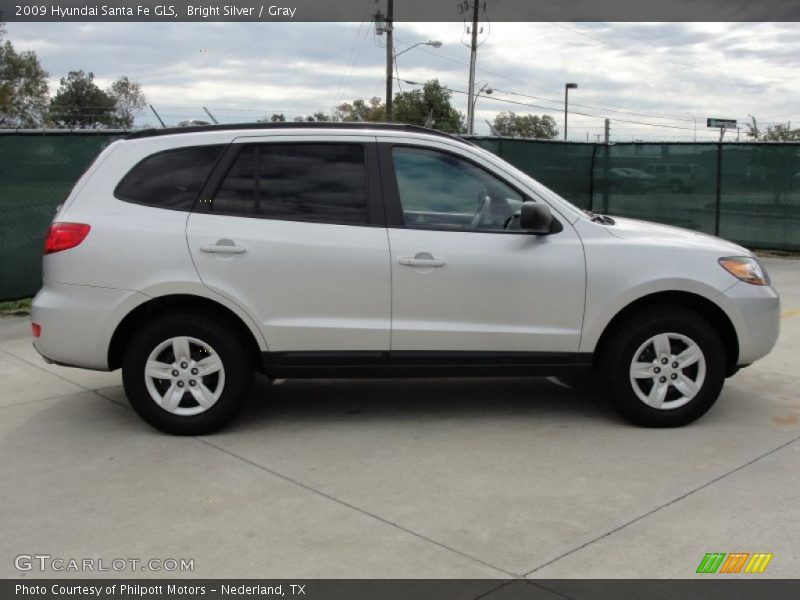 Bright Silver / Gray 2009 Hyundai Santa Fe GLS