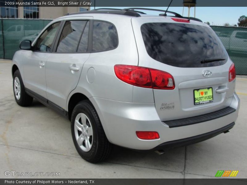 Bright Silver / Gray 2009 Hyundai Santa Fe GLS