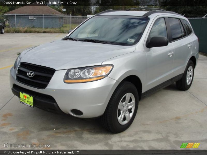 Bright Silver / Gray 2009 Hyundai Santa Fe GLS
