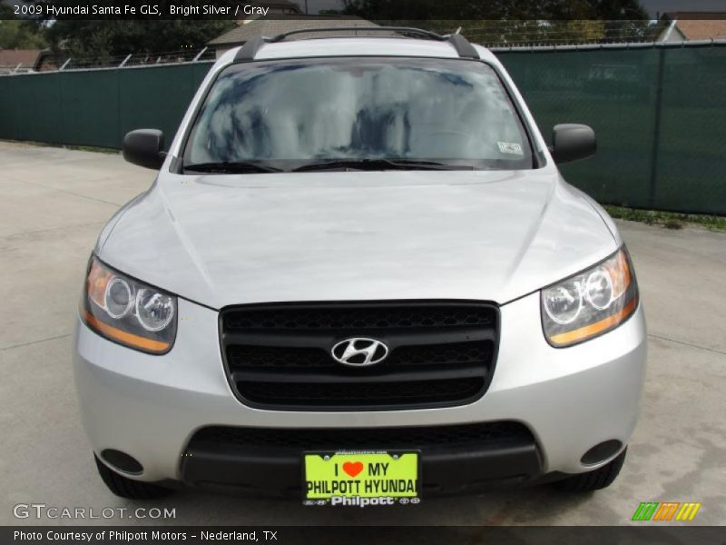 Bright Silver / Gray 2009 Hyundai Santa Fe GLS