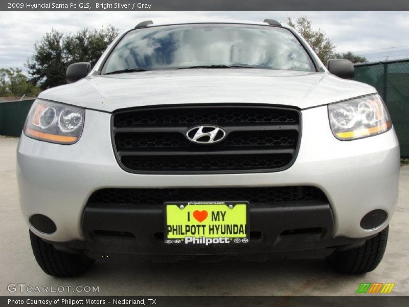 Bright Silver / Gray 2009 Hyundai Santa Fe GLS