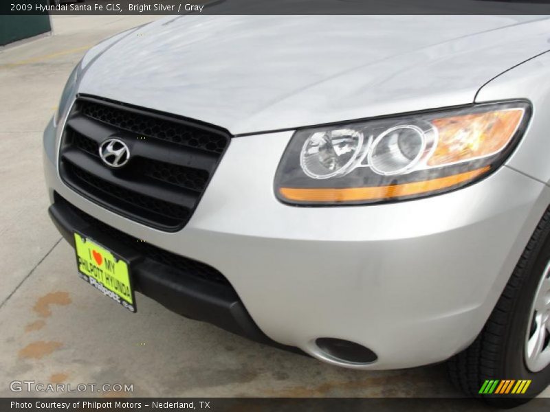 Bright Silver / Gray 2009 Hyundai Santa Fe GLS
