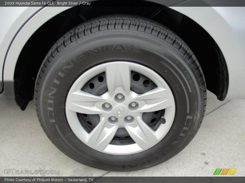 Bright Silver / Gray 2009 Hyundai Santa Fe GLS