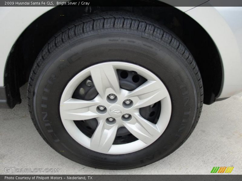 Bright Silver / Gray 2009 Hyundai Santa Fe GLS