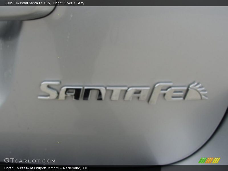 Bright Silver / Gray 2009 Hyundai Santa Fe GLS
